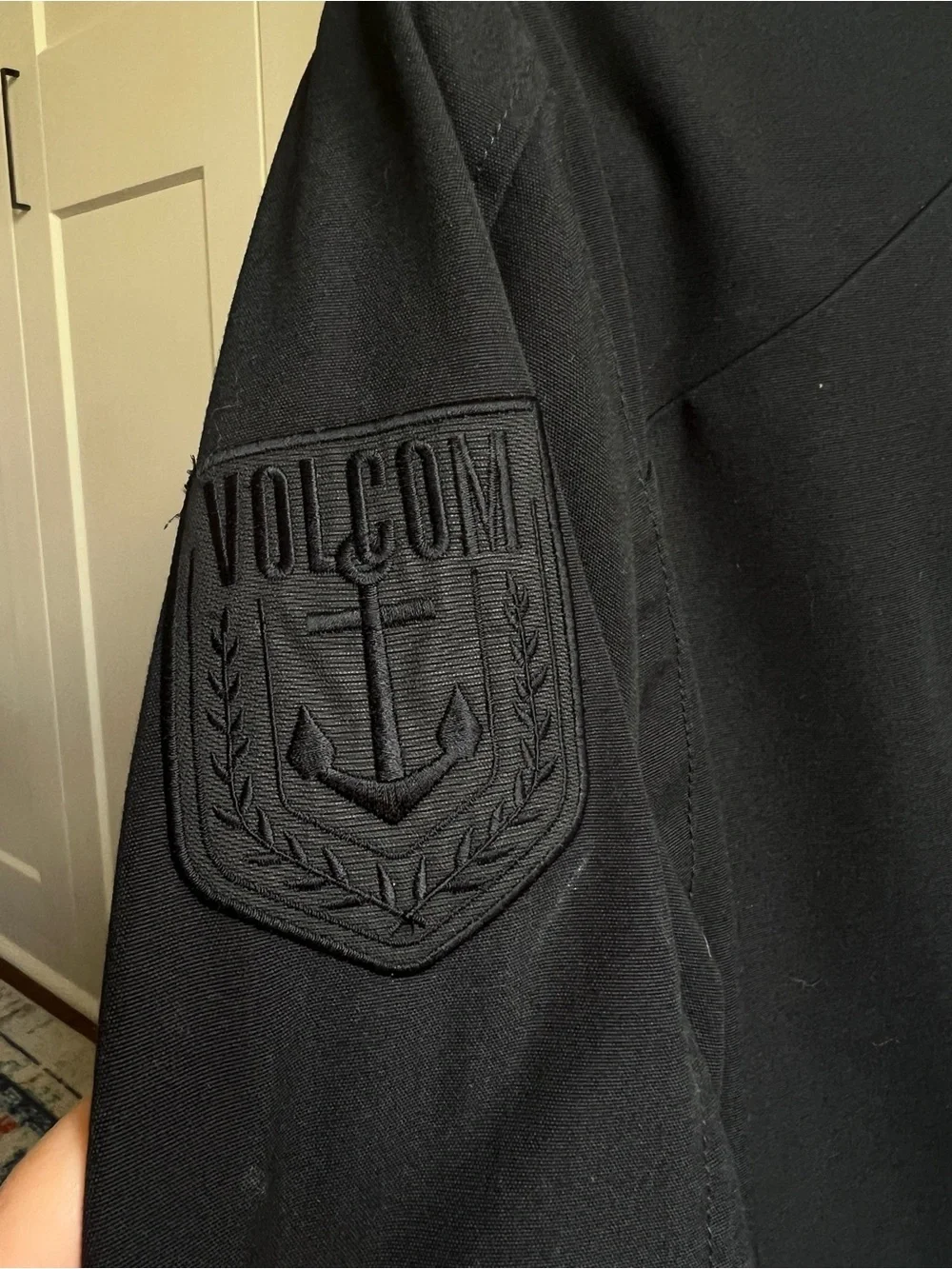Volcom 'Gent' Cadet Style Button Front Jacket with Anchor Detail medium